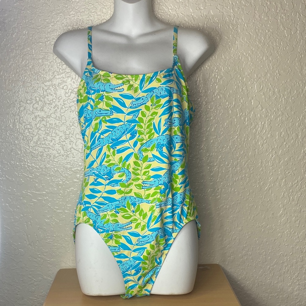 Vintage Lilly PULITZER Swimwear with Blue and Green Pattern